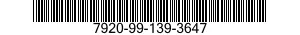 7920-99-139-3647  7920991393647 991393647