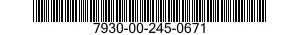 7930-00-245-0671  7930002450671 002450671