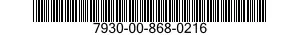 7930-00-868-0216  7930008680216 008680216
