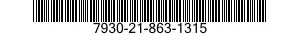 7930-21-863-1315  7930218631315 218631315
