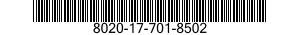 8020-17-701-8502 BRUSH,WHITEWASH 8020177018502 177018502