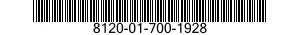 8120-01-700-1928 CYLINDER,COMPRESSED GAS 8120017001928 017001928