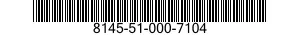 8145-51-000-7104 SHIPPING AND STORAGE CONTAINER,AIR VEHICLE 8145510007104 510007104
