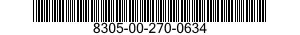 8305-00-270-0634 CLOTH,DUCK 8305002700634 002700634