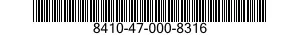 8410-47-000-8316 HAT,SERVICE 8410470008316 470008316