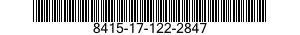 8415-17-122-2847 COVERALLS,SAFETY,INDUSTRIAL 8415171222847 171222847