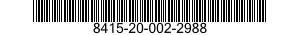 8415-20-002-2988 COOLING SYSTEM,PERSONNEL,LIQUID COOLED GARMENTS 8415200022988 200022988