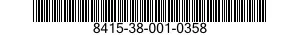 8415-38-001-0358 PARKA,WET WEATHER 8415380010358 380010358
