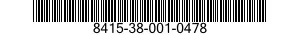 8415-38-001-0478 PARKA,WET WEATHER 8415380010478 380010478