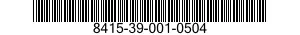 8415-39-001-0504 COVERALLS,MEN'S 8415390010504 390010504