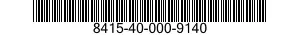 8415-40-000-9140 CLOTHING OUTFIT,CHEMICAL PROTECTIVE 8415400009140 400009140