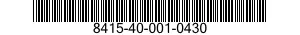 8415-40-001-0430 COAT,HOT WEATHER 8415400010430 400010430