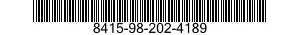 8415-98-202-4189 COVERALLS,SAFETY,INDUSTRIAL 8415982024189 982024189