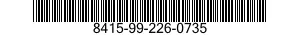 8415-99-226-0735 COVERALLS,CHEMICAL PROTECTIVE 8415992260735 992260735