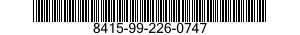 8415-99-226-0747 COVERALLS,CHEMICAL PROTECTIVE 8415992260747 992260747