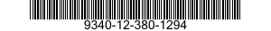 9340-12-380-1294 TUBING,GLASS 9340123801294 123801294