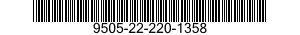 9505-22-220-1358  9505222201358 222201358