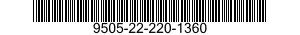9505-22-220-1360  9505222201360 222201360