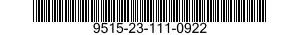 9515-23-111-0922 PLATE,METAL 9515231110922 231110922
