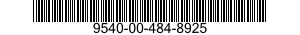 9540-00-484-8925 STRUCTURAL SECTION,SPECIAL SHAPED 9540004848925 004848925