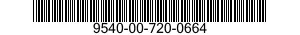 9540-00-720-0664  9540007200664 007200664