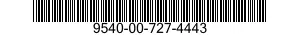 9540-00-727-4443  9540007274443 007274443
