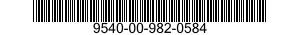 9540-00-982-0584  9540009820584 009820584