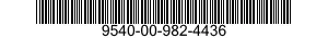 9540-00-982-4436  9540009824436 009824436