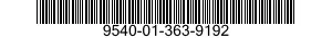 9540-01-363-9192  9540013639192 013639192