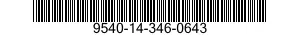 9540-14-346-0643 STRUCTURAL SECTION,SPECIAL SHAPED 9540143460643 143460643