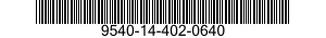 9540-14-402-0640 STRUCTURAL SECTION,SPECIAL SHAPED 9540144020640 144020640