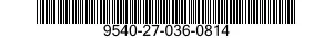 9540-27-036-0814 STRUCTURAL SECTION,SPECIAL SHAPED 9540270360814 270360814