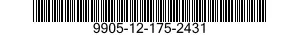 9905-12-175-2431 PLATE,IDENTIFICATION 9905121752431 121752431