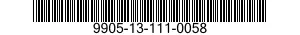 9905-13-111-0058 PLATE,INSTRUCTION 9905131110058 131110058