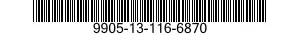 9905-13-116-6870 PLATE,IDENTIFICATION 9905131166870 131166870