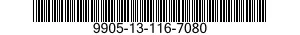 9905-13-116-7080 PLATE,DESIGNATION 9905131167080 131167080