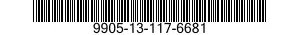 9905-13-117-6681 PLATE,IDENTIFICATION 9905131176681 131176681