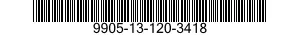 9905-13-120-3418 PLATE,IDENTIFICATION 9905131203418 131203418