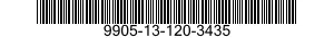 9905-13-120-3435 PLATE,IDENTIFICATION 9905131203435 131203435