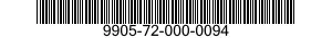 9905-72-000-0094 PLATE,IDENTIFICATION 9905720000094 720000094