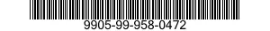 9905-99-958-0472 PLATE,IDENTIFICATION 9905999580472 999580472